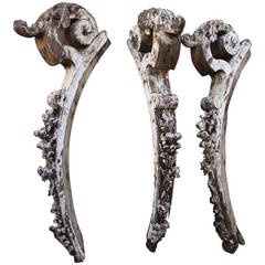 Set of Three Architectural Carved Wood Fragments 10