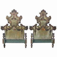 Pair of Italian Painted Headboards