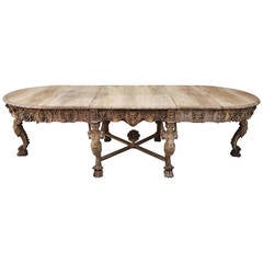 19th Century Italian Baroque Style Dining Table 19th Century Italian Baroque Style Dining Table