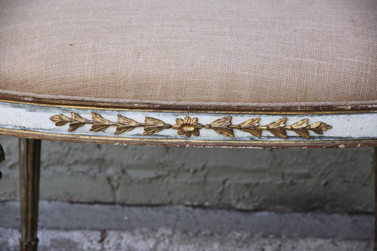 Italian Neoclassical Style Painted and Parcel-Gilt Bench 3