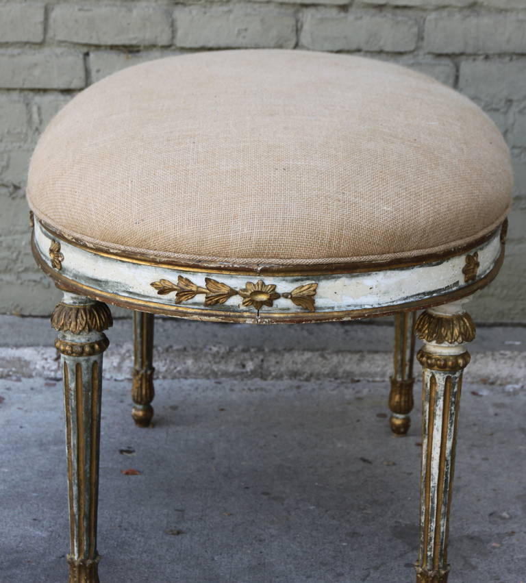 Italian Neoclassical Style Painted and Parcel-Gilt Bench 5