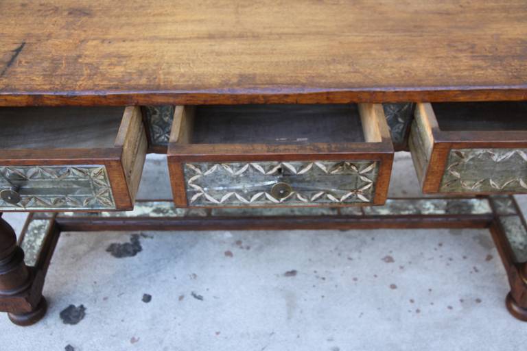 19th Century Spanish Table with Antique Mirror 1