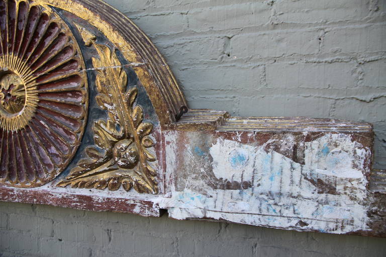 19th Century Italian Painted and Parcel Gilt Carving 1