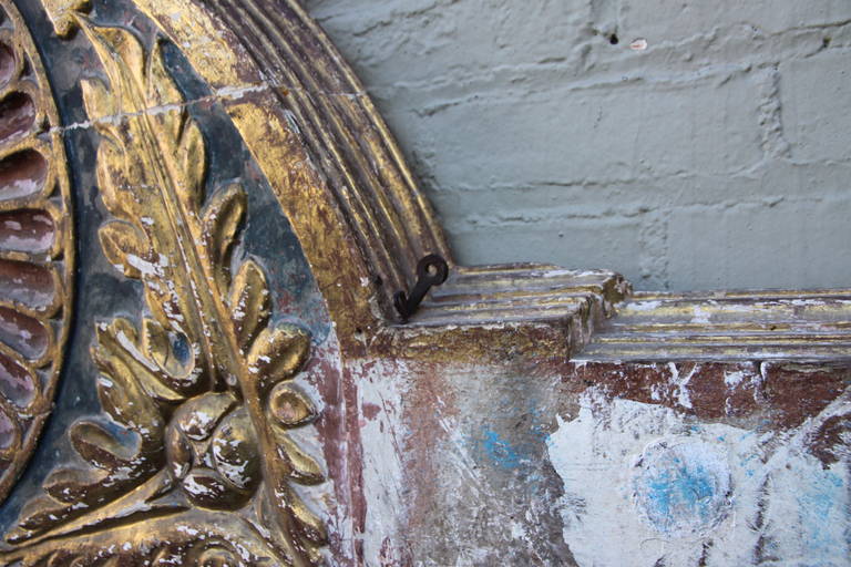 19th Century Italian Painted and Parcel Gilt Carving 2