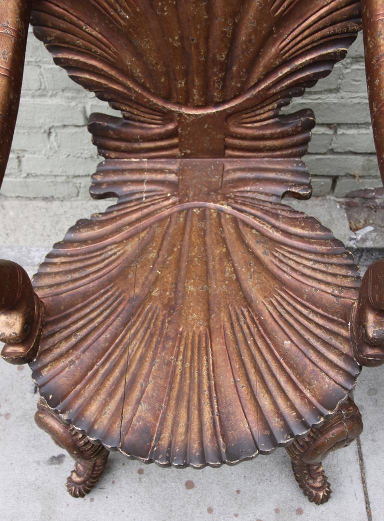 Pair of Venetian Carved Grotto Armchairs 1