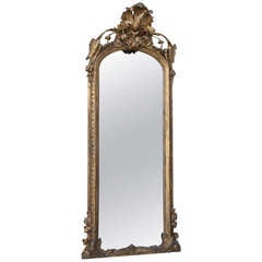 19th Century French Carved Pier Mirror