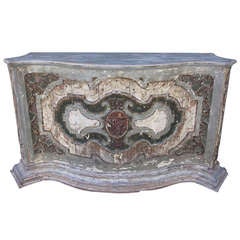19th C. French Painted Altar Table
