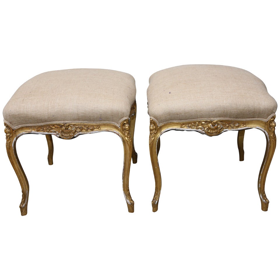 Pair of French Louis XV Style Benches