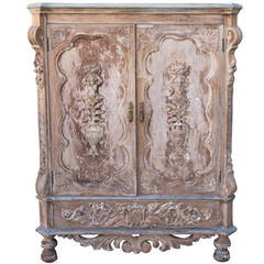 Italian Carved Cabinet with Doors, circa 1930s