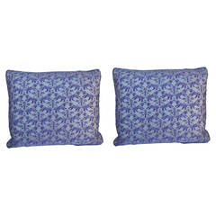 Retro Pair of Richelieu Patterned Fortuny Pillows