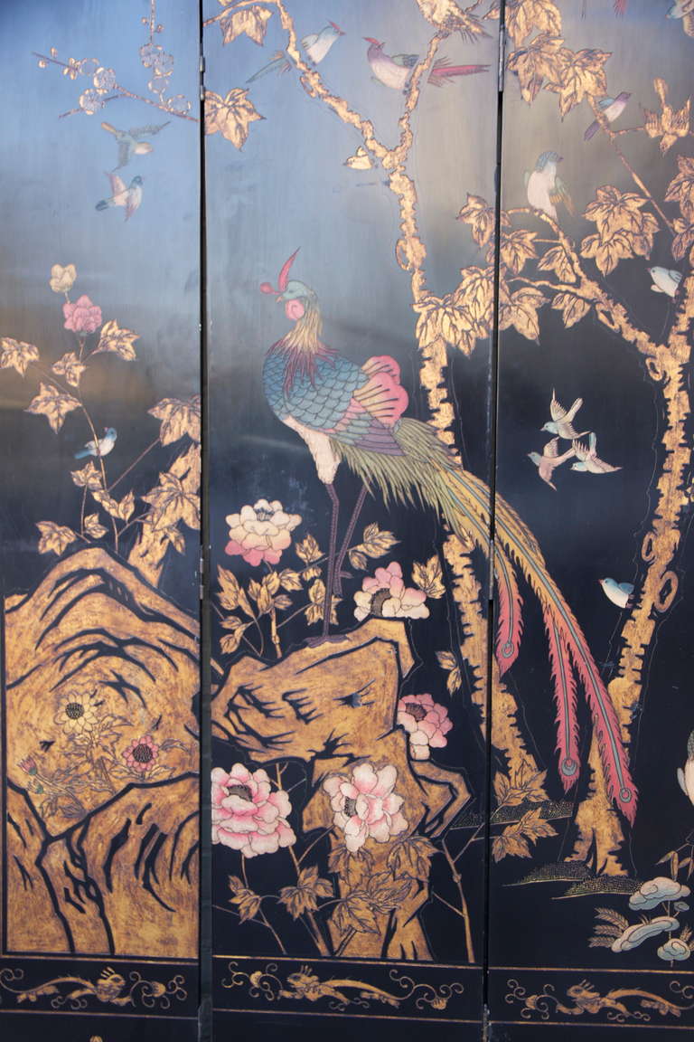 8 Panel Chinese Painted Screen 2