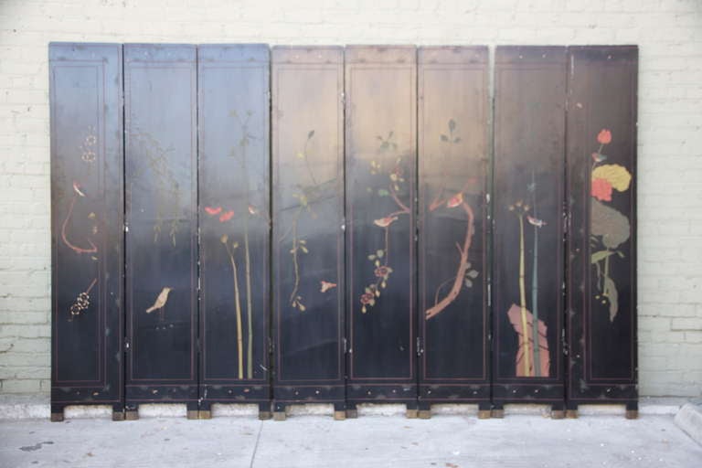8 Panel Chinese Painted Screen 3