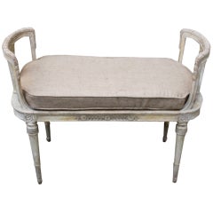 Carved Italian Painted Bench C. 1930's