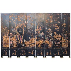 8 Panel Chinese Painted Screen