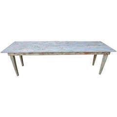 Antique French Country Painted Dining Table