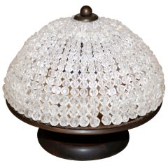 Crystal French Beaded Ceiling Fixture C. 1930's
