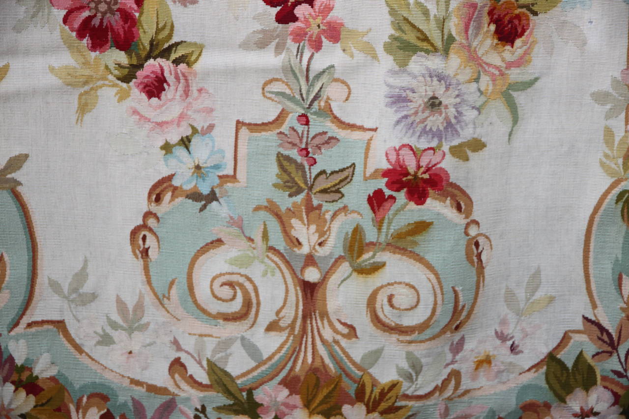 Pair of 19th Century Floral Aubusson Panels 1