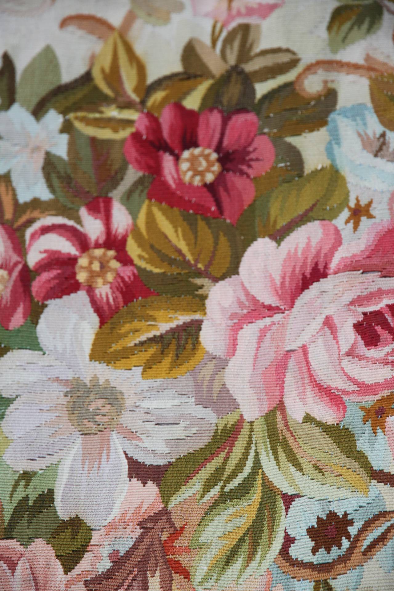 Pair of 19th Century Floral Aubusson Panels 3