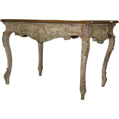 Carved Wood Italian Writing/ Side Table