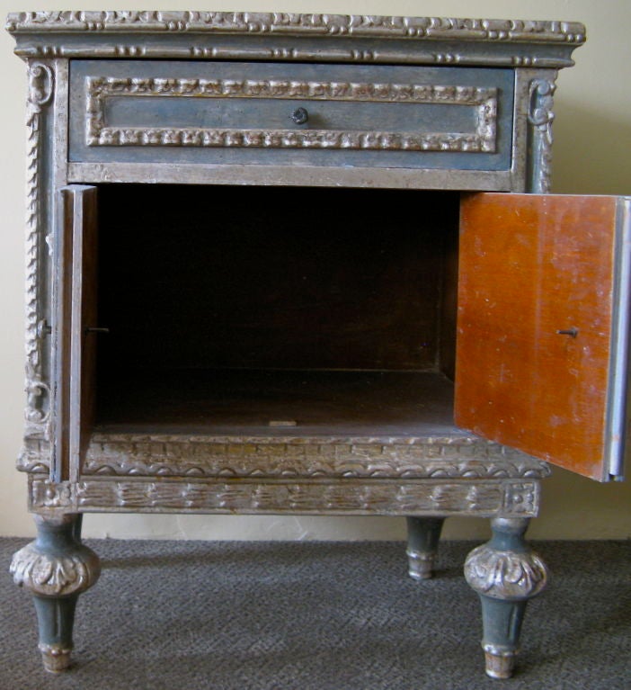 Pair of Parcel Silver Gilt Wood French Bombay Cabinets