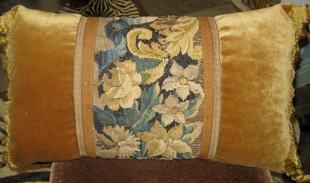 18th Century Tapestry Pillows with Tassel Fringe