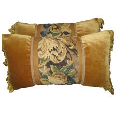 18th Century Tapestry Pillows with Tassel Fringe