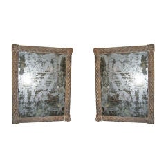 Pair of Italian Carved Mirrors, circa  1920's