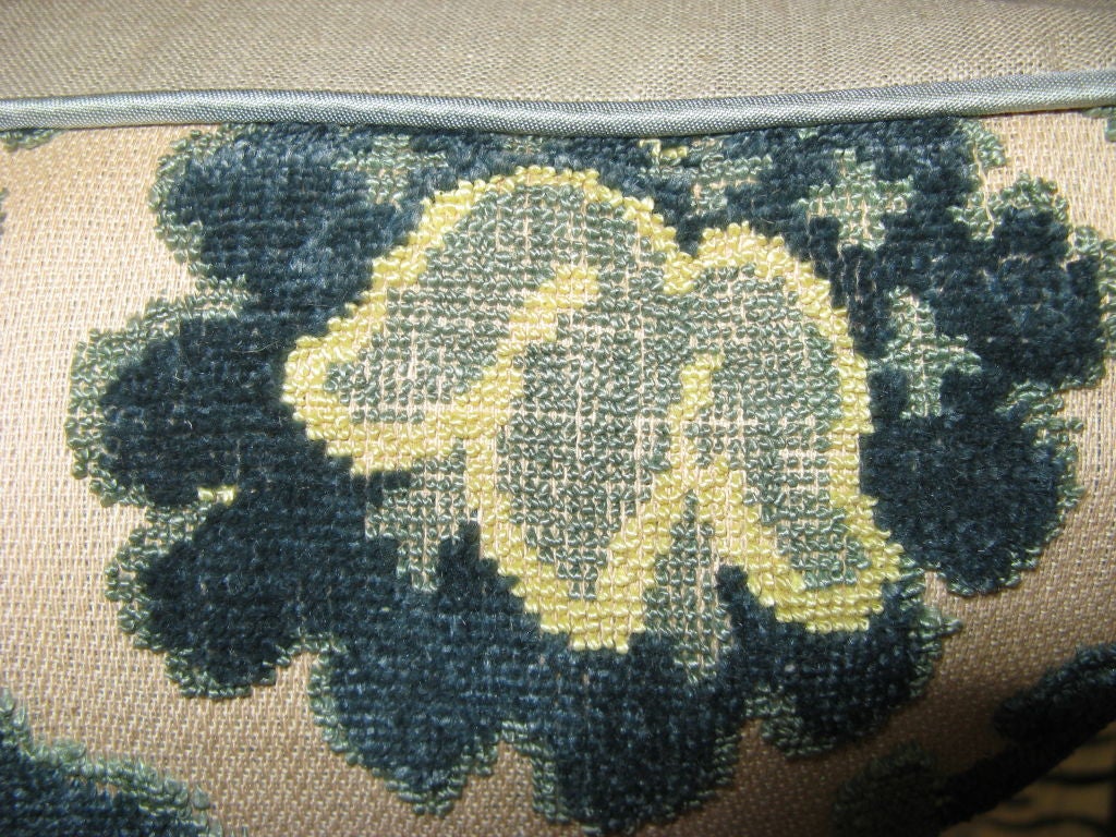 #101-Pair of Vintage Cut Velvet Pillows circa 1940's 2