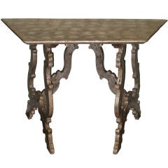 Italian Carved Silver Leaf Table circa 1900
s