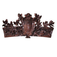 19th C. Carved Walnut Architectural Fragment