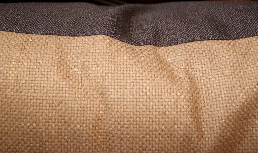 19th C. French Tapestry Pillow with Ball Fringe