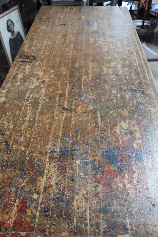 Gorgeous Maple Top Industrial Table