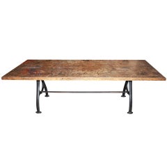 Gorgeous Maple Top Industrial Table