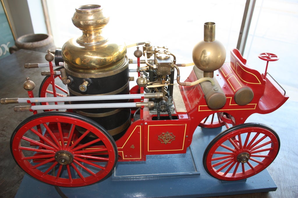 Brass Model Steam Driven Fire Engine For Sale