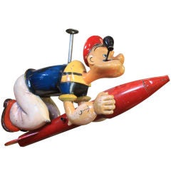 Ride On Wooden Popeye  Carnival Figure