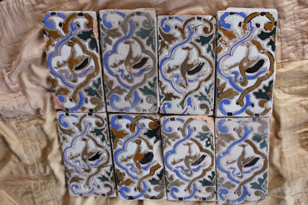 Large Group Of 16th Century Spanish Tiles