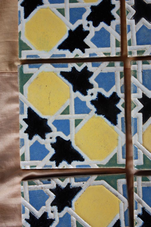Scarce Large Group of Claycraft Moorish Tiles