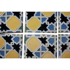 Antique Scarce Large Group of Claycraft Moorish Tiles
