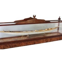 Antique Victorian Cased Grand Tour Nile ? Boat Model