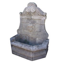 Antique Carved Estate Limestone Fountain