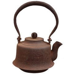 Antique Amazing oversize iron teapot.