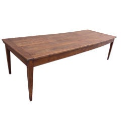 Antique Nine Foot Over Scale French  Farm Table