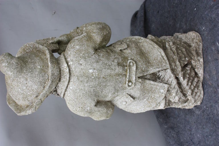 Italian Detailed Carved Stone Garden Gnome