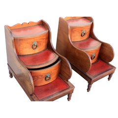 Nice Pair of Step Back Side Cabinets