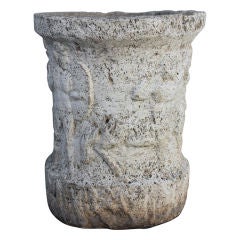 Grand Tour Istrian Stone Cinerary Urn