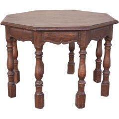 Antique Hand Hewn Spanish Style Occasional Table