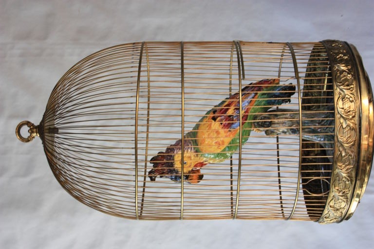 Birdcage On Heavy Wrought IronStand For Sale 1