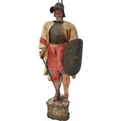 Antique Almost Lifesize Sicilian Soldier Marionette  Figure