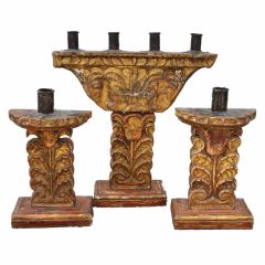 Set of Peruvian Antique Candle Holders