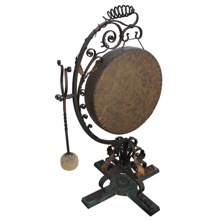 Extremely Decorative Dinner Gong For Sale